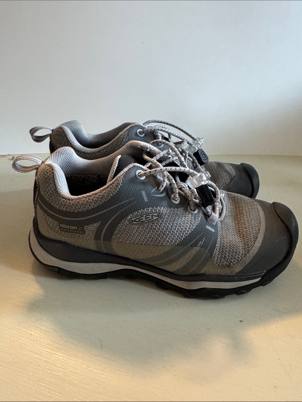 Keen Kids Gray and Black Lace-Up Trail Shoes